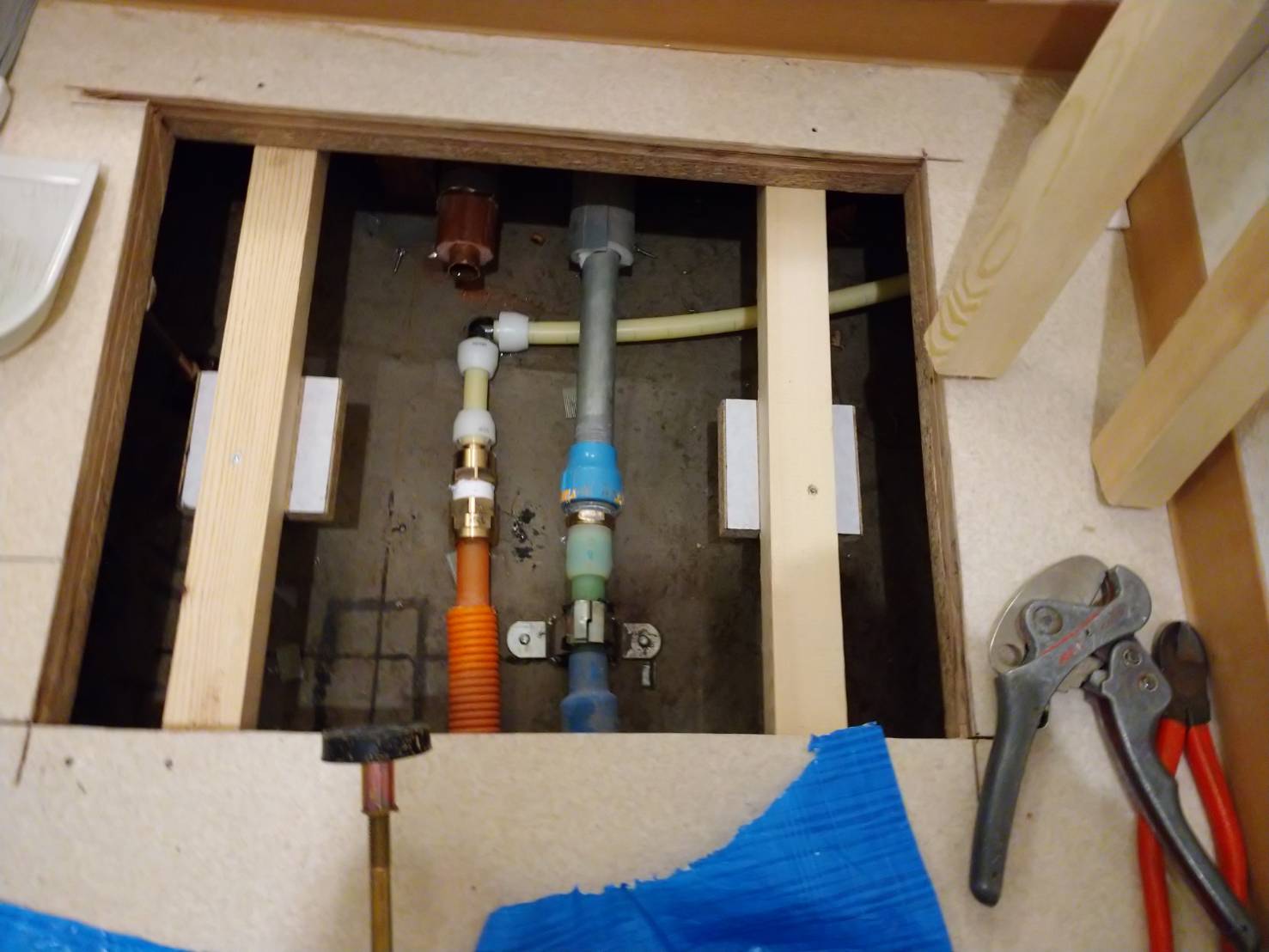 床下水道管の引き換え工事終了画像