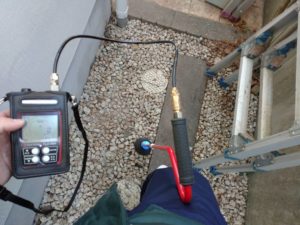 トレーサーガスによる砂利上の漏水調査