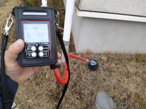 トレーサーガスを使用した地中内漏水調査