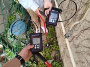 土の下の漏水調査