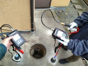 2機でのトレーサーガス式漏水調査